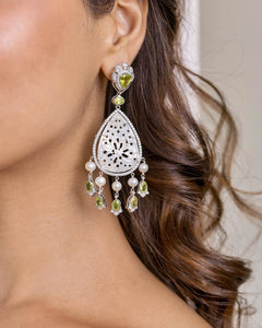 Peridot and Mother of Pearl Earrings