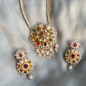 Nitya Navratna Pendant Set – Ruuh Studios