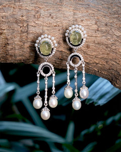 Shop Online Peridot and Pearl Earrings