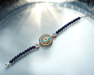 Buy Lapis Lazuli Evil Eye Bracelet Online