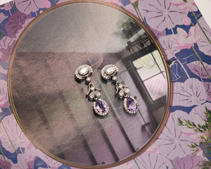 925 Sterling Silver Meira Amethyst Earrings