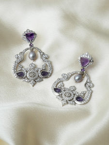 Shop Peehu Amethyst Earrings in 925 Silver
