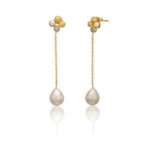 Buy Online Niha Pearl Drop Earrings
