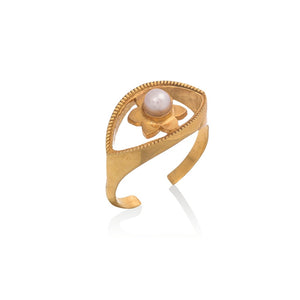Buy Floral evil eye ring for women online