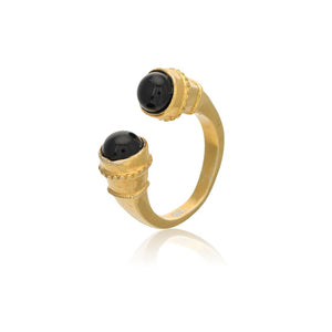 Buy Onyx Cuff 92.5 Silver Ring online in India