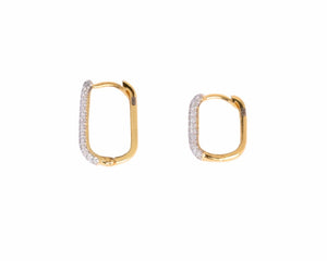 Buy Studded Square Hoops Earrings For Women